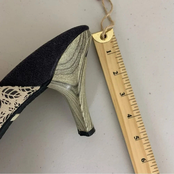 DIESEL y2k Printed Suede Mules Slip On Heeled Sandals Size 8.5/9 (no size tag) - Picture 8 of 12